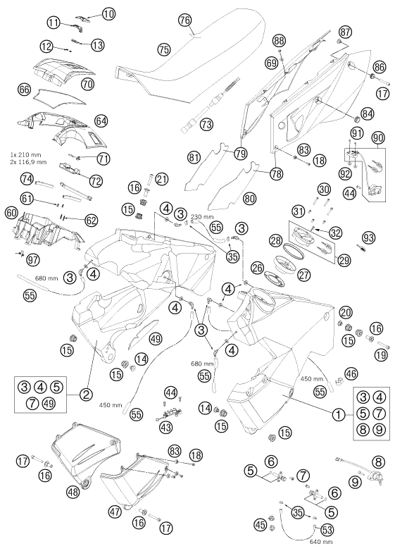 TANQUE ASIENTO PARA 990 ADVENTURE BLUE ABS 12 EU