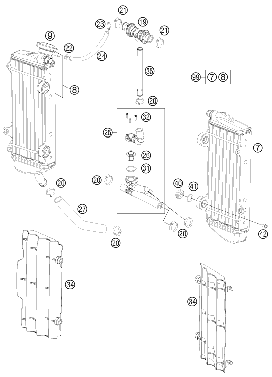 SISTEMA DE REFRIGERACION PARA 250 EXC 2016 EU