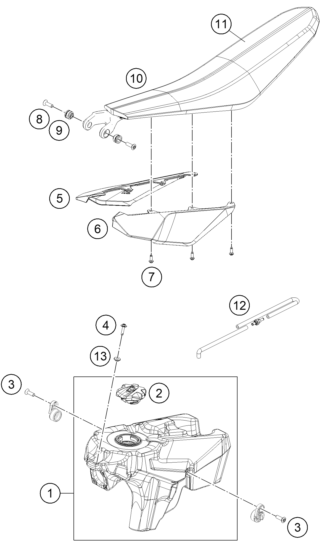 TANQUE ASIENTO PARA FREERIDE 350 2012 EU