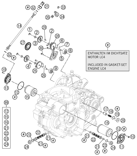 SISTEMA DE LUBRICACION PARA 690 ENDURO R ABS 2014 EU