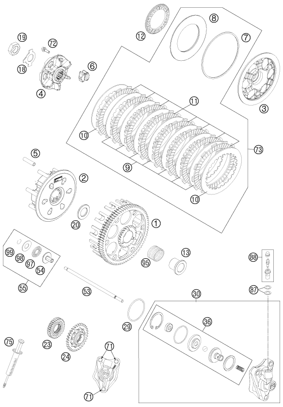 EMBRAGUE PARA 450 SX F 2012 EU