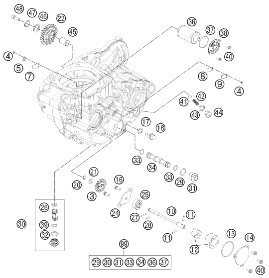 SISTEMA DE LUBRICACION PARA 450 EXC 2012 EU