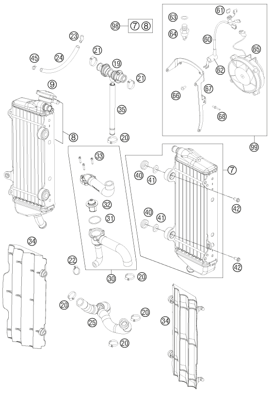 SISTEMA DE REFRIGERACION PARA 350 EXC F 2013 EU