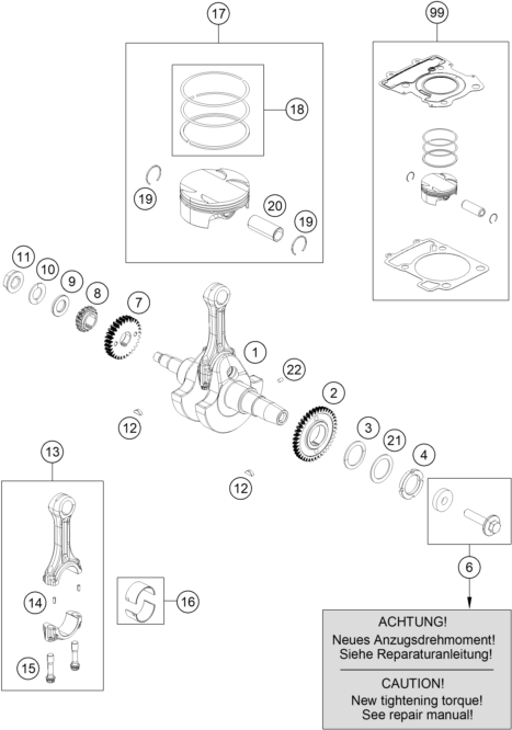 CIGUENAL PISTON PARA 390 DUKE BLACK ABS 2014 EU