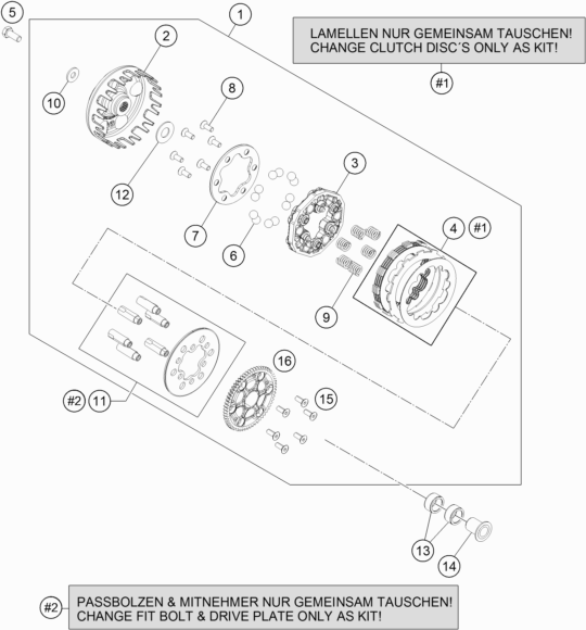 EMBRAGUE PARA 50 SX 2015 EU