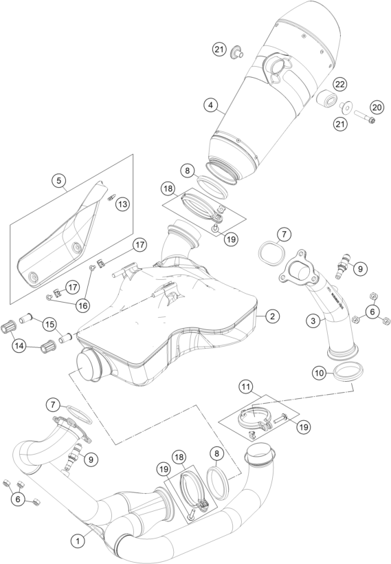 SISTEMA DE ESCAPE PARA 1290 SUPERDUKE R BLACK ABS 15 EU