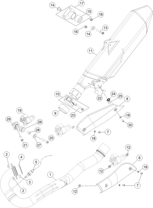 SISTEMA DE ESCAPE PARA 690 ENDURO R 2017 EU