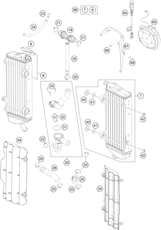 SISTEMA DE REFRIGERACION PARA 450 EXC 2014 EU