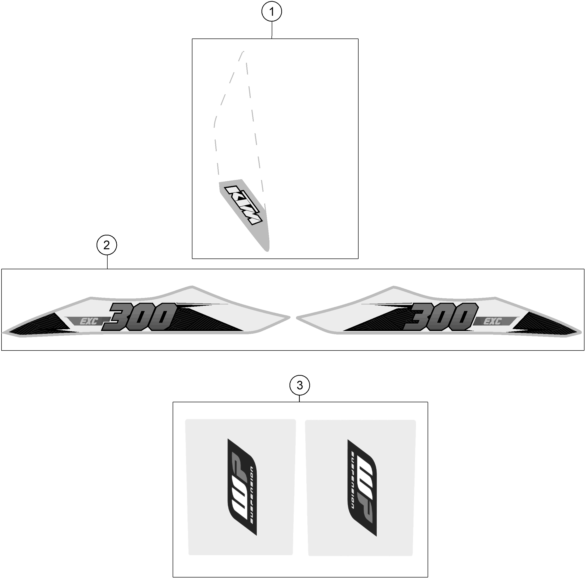 KIT DE DECORACION PARA 300 EXC 2015 EU