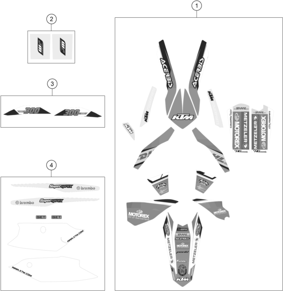 KIT DE DECORACION PARA 300 EXC FACTORY EDITION 2015 EU