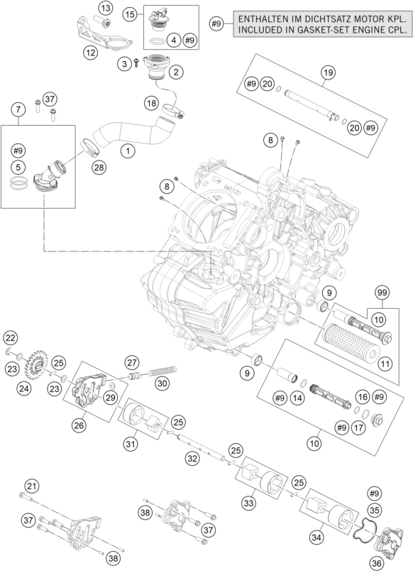 SISTEMA DE LUBRICACION PARA 1050 ADVENTURE ABS 2015 EU