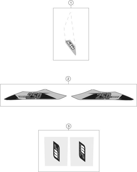 KIT DE DECORACION PARA 250 EXC F 2015 EU