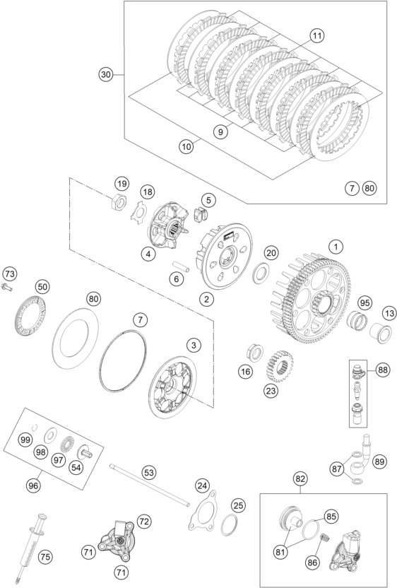 EMBRAGUE PARA 350 EXC F 2015 EU