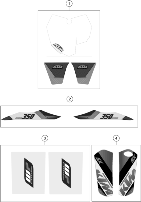 KIT DE DECORACION PARA 350 SX F 2015 EU