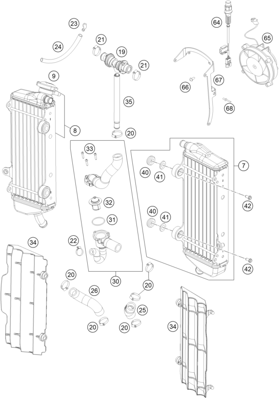 SISTEMA DE REFRIGERACION PARA 450 EXC 2015 EU