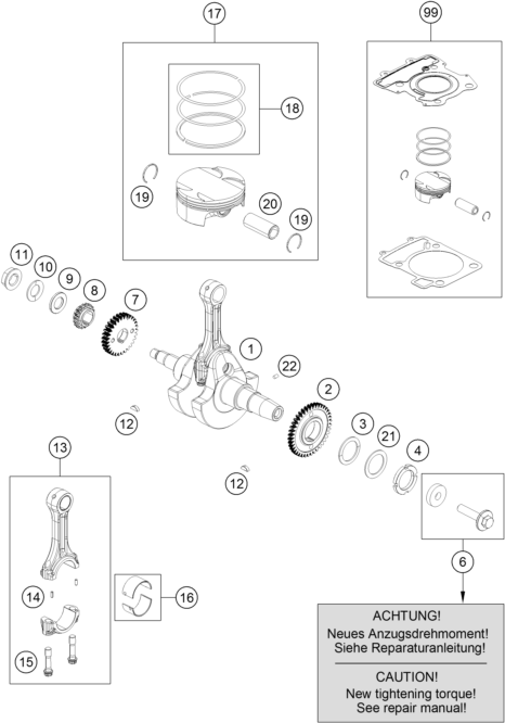 CIGUENAL PISTON PARA 390 DUKE BL ABS 2015 EU