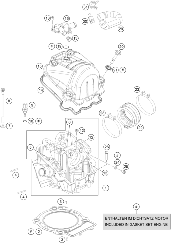 CABEZA DE CILINDRO PARA 690 ENDURO R 2018 EU