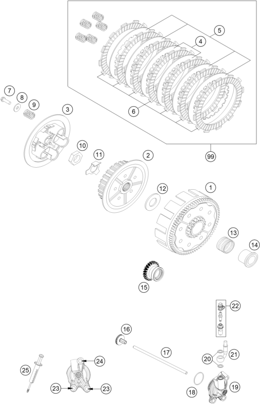 EMBRAGUE PARA 125 XC W 2017 EU