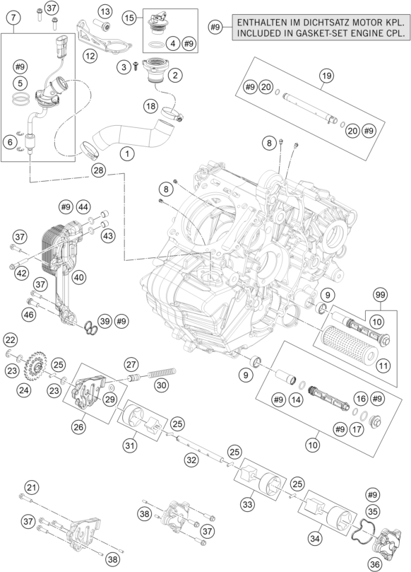 SISTEMA DE LUBRICACION PARA 1190 ADV ABS ORANGE WES 2016 EU