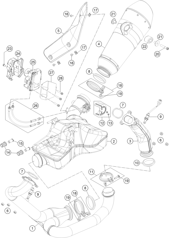 SISTEMA DE ESCAPE PARA 1290 SUPER DUKE GT BLACK 2018 EU