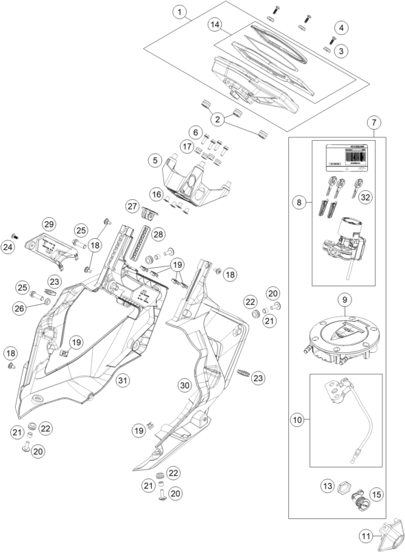 INSTRUMENTOS  SISTEMA DE BLOQUEO PARA 1290 SUPER DUKE GT BLACK 2018 EU