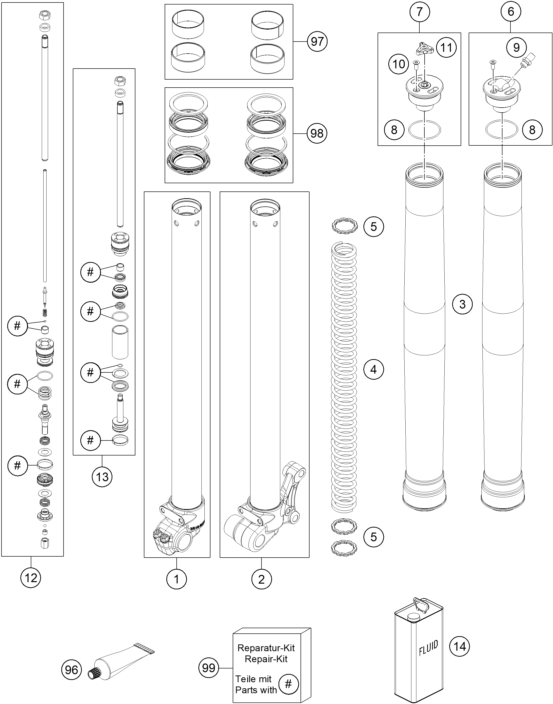 HORQUILLA TELESCOPICA PARA 65 SX 2017 EU