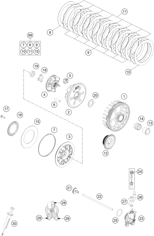 EMBRAGUE PARA 250 XC 2025