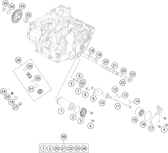 SISTEMA DE LUBRICACION PARA 450 SX F 2018 EU