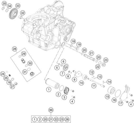 SISTEMA DE LUBRICACION PARA 450 EXC F 2017 EU