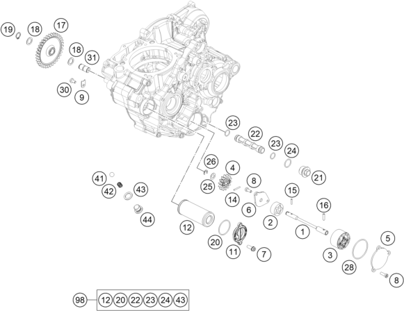 SISTEMA DE LUBRICACION PARA 250 EXC F 2017 EU