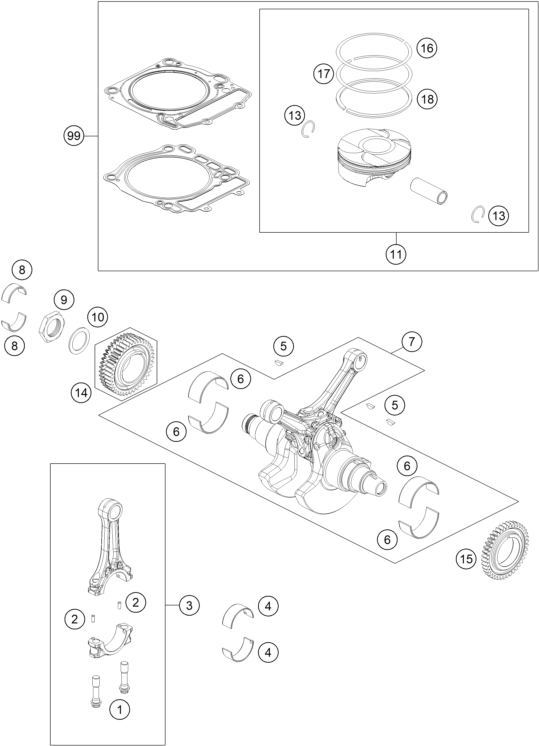 CIGUENAL PISTON PARA 1290 SUPER ADVENTURE R 2017 EU