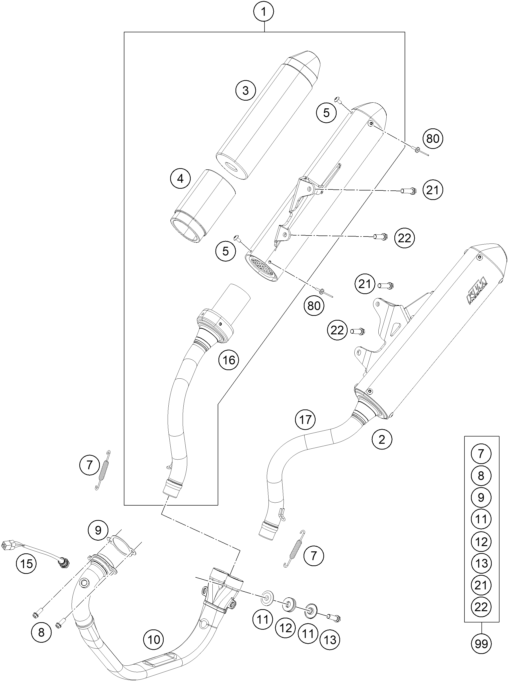 SISTEMA DE ESCAPE PARA FREERIDE 250 F 2018 EU