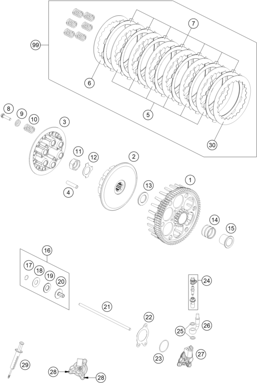 EMBRAGUE PARA 350 SX F 2018 EU