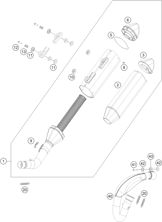 SISTEMA DE ESCAPE PARA 250 SX F 2022