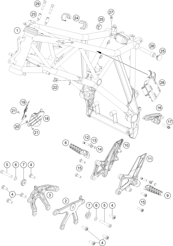 MARCO PARA 1290 SUPER DUKE GT ORANGE 2022 EU
