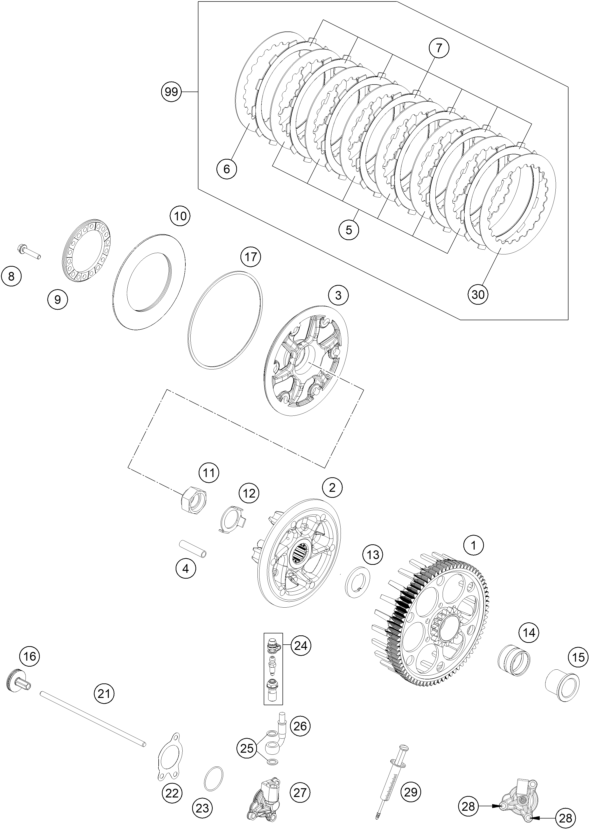 EMBRAGUE PARA 250 SX F 2019 EU