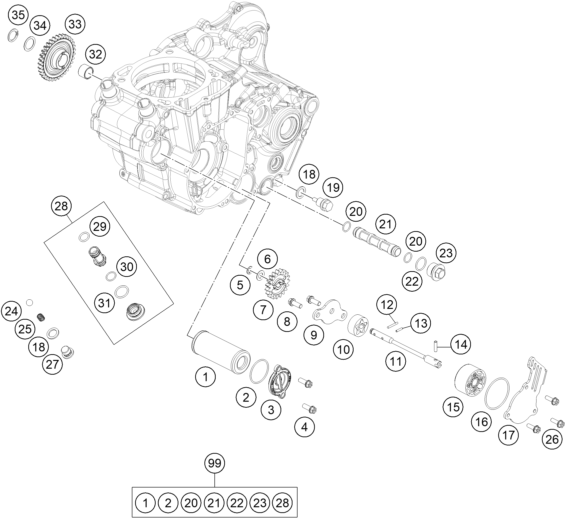 SISTEMA DE LUBRICACION PARA 450 EXC F 2019 EU