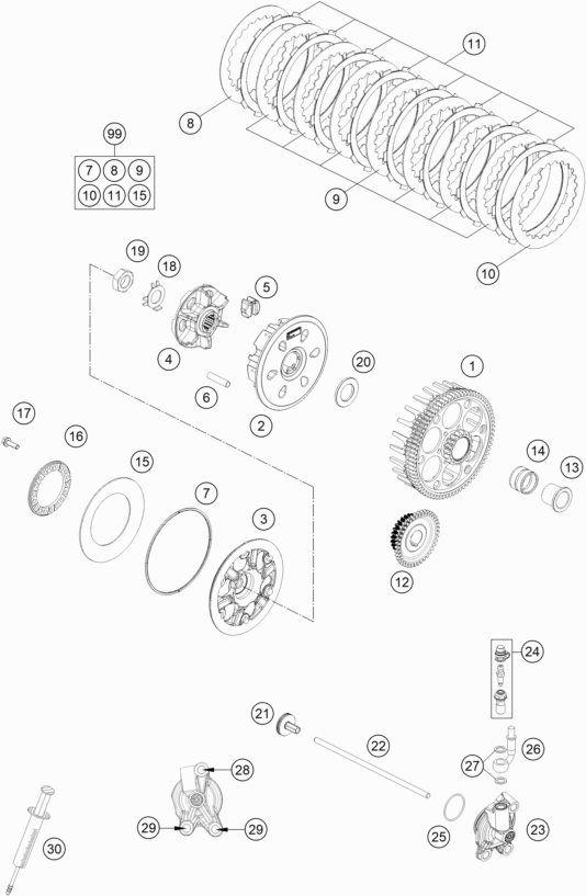 EMBRAGUE PARA 300 EXC CKD 2021 EU