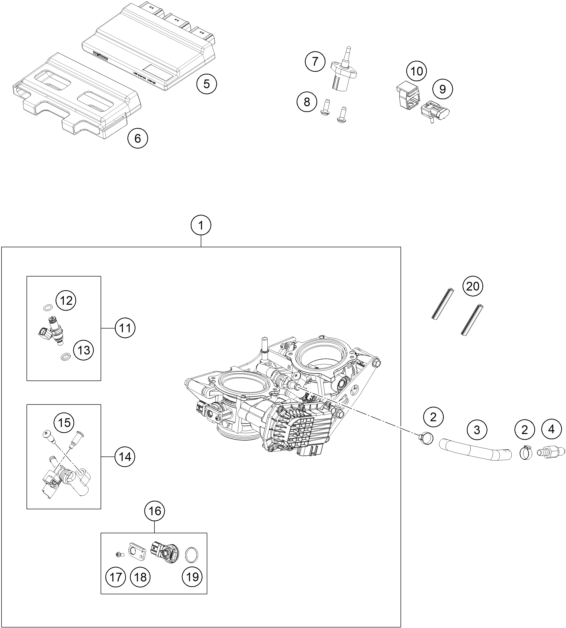 CUERPO DE LA VALVULA DE MARIPOSA PARA 1290 SUPER DUKE RR 2021 EU