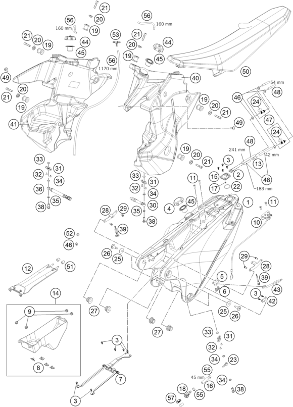 TANQUE ASIENTO PARA 450 RALLY FACTORY REPLICA 2020