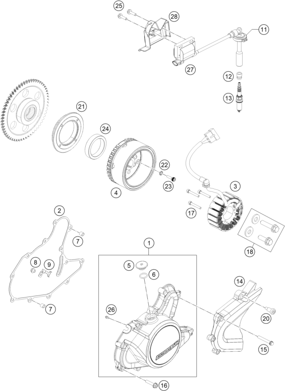 SISTEMA DE ENCENDIDO PARA RC 125 GREY 2020 EU