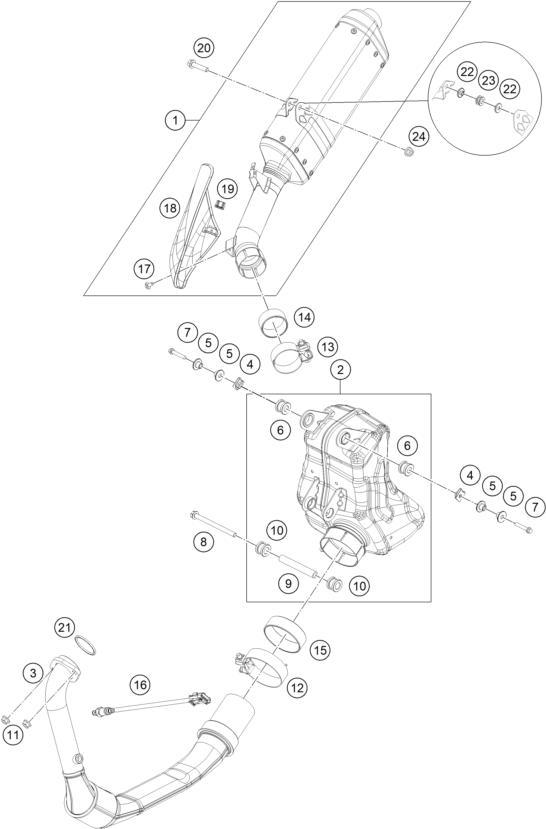 SISTEMA DE ESCAPE PARA 250 ADVENTURE BLUE BD 2024 EU