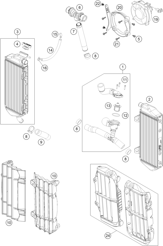 SISTEMA DE REFRIGERACION PARA 300 EXC 2023 EU