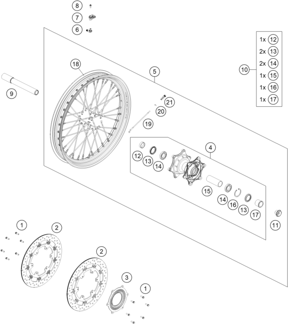 RUEDA DELANTERA PARA 1290 SUPER ADVENTURE R 2021 EU