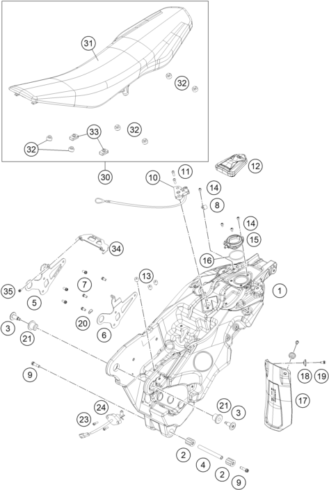 TANQUE ASIENTO PARA 690 SMC R 2024 EU