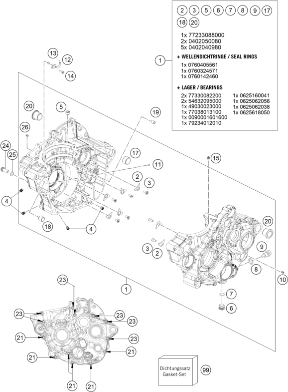 CAJA DEL CIGUENAL PARA 250 SX F 2025 EU