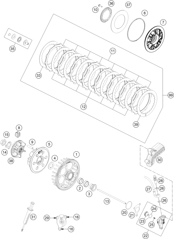 EMBRAGUE PARA KTM 450 RALLY REPLICA 2023