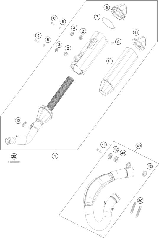 SISTEMA DE ESCAPE PARA 450 SX F 2025 EU