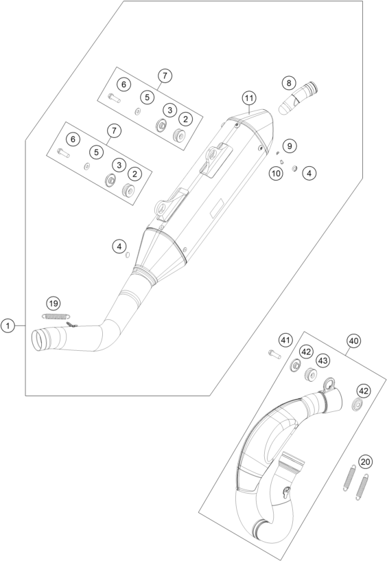 SISTEMA DE ESCAPE PARA 250 SX F ADAMO EDITION 2025