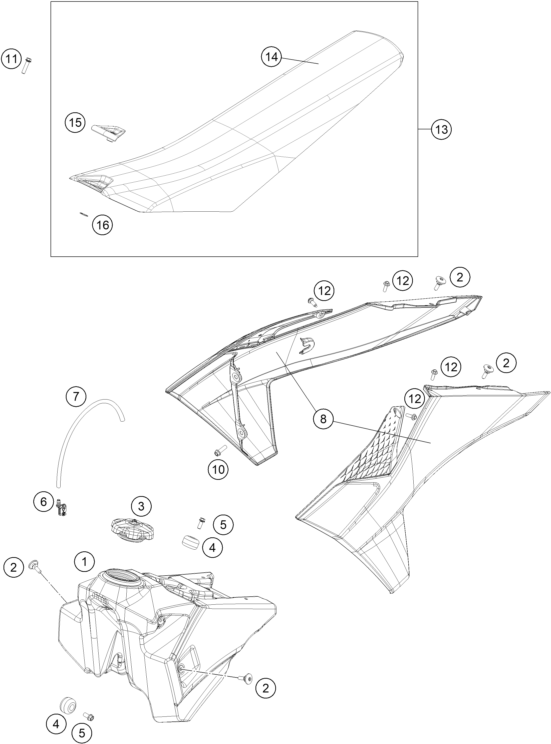 TANQUE ASIENTO PARA 250 SX 2025 EU